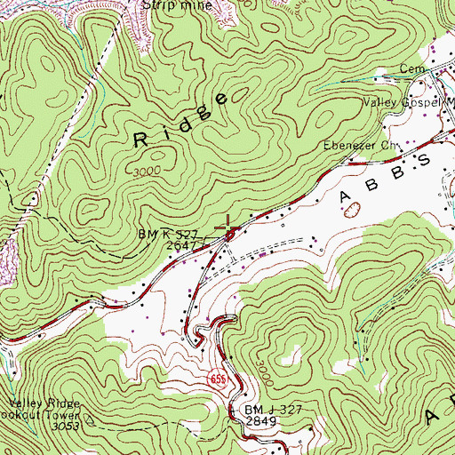 Topographic Map of Smith Store (historical), VA