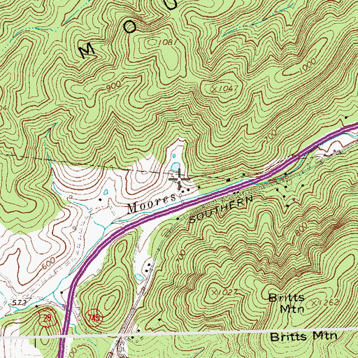 Topographic Map of Albermarle County Farm (historical), VA