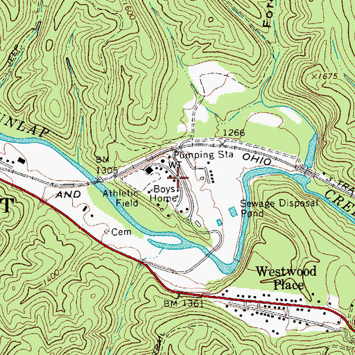 Topographic Map of Industrial School and Farm for Homeless Boys, VA