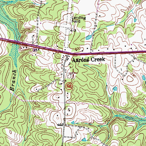 Topographic Map of Aarons Creek Cemetery, VA