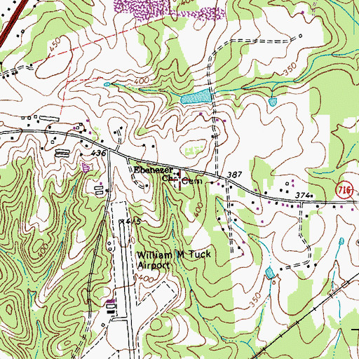 Topographic Map of Ebenezer Cemetery, VA