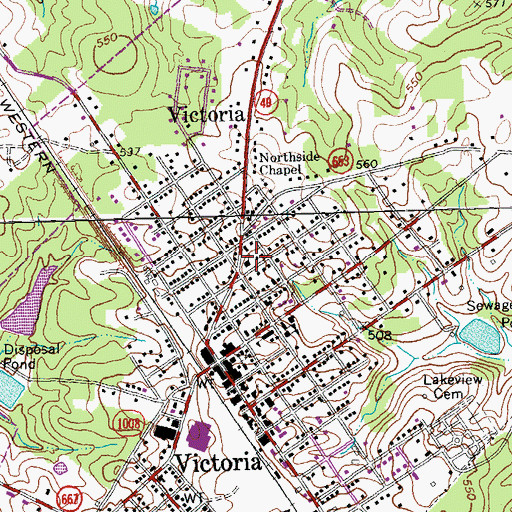 Topographic Map of Church of Christ, VA