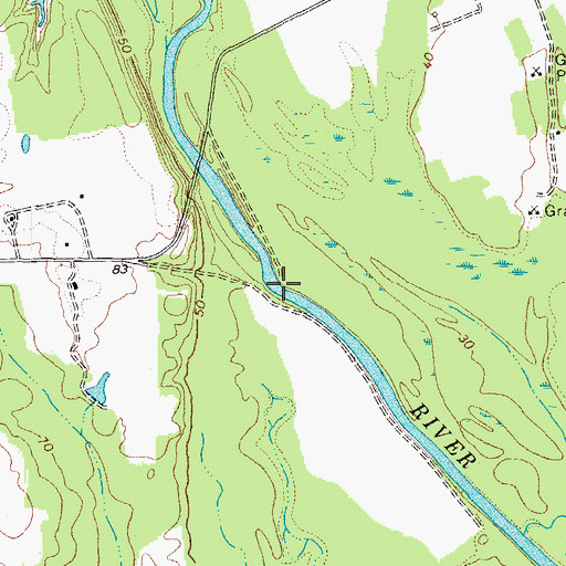 Topographic Map of Allens Bridge (historical), VA