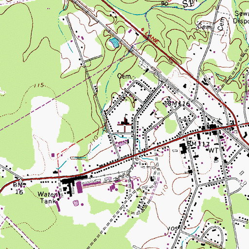 Topographic Map of Annie B Jackson Elementary School, VA