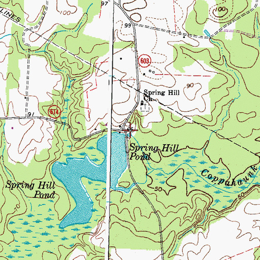 Topographic Map of Birdsongs Mill (historical), VA