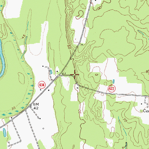 Topographic Map of Burt (historical), VA