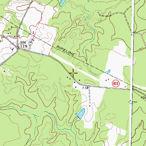 Topographic Map of Chappell Hill School (historical), VA