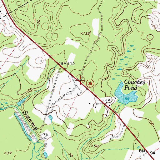 Topographic Map of Coddyshore (historical), VA