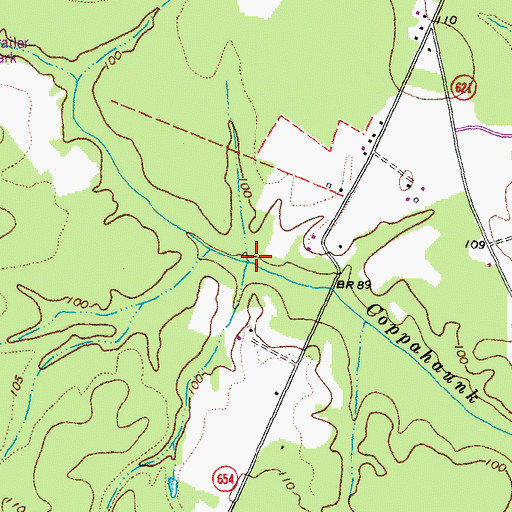 Topographic Map of Coppahawk Spring, VA