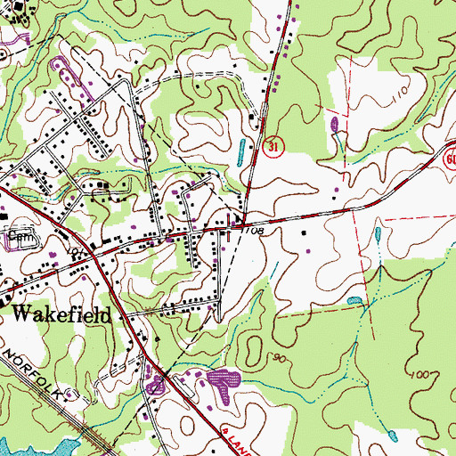 Topographic Map of Mars Hill Church, VA