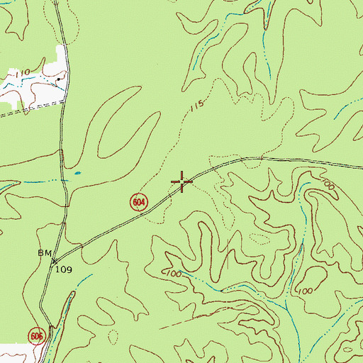 Topographic Map of Old Elem Church (historical), VA