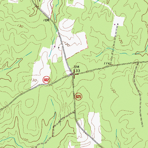 Topographic Map of Roland Crossroads, VA
