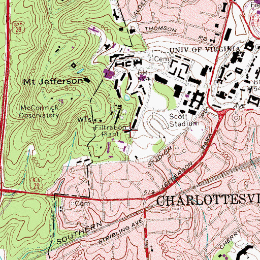Topographic Map of Courtenay House, VA