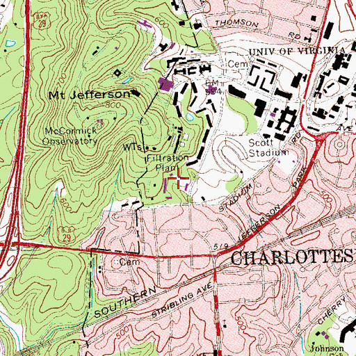 Topographic Map of Dillard House, VA
