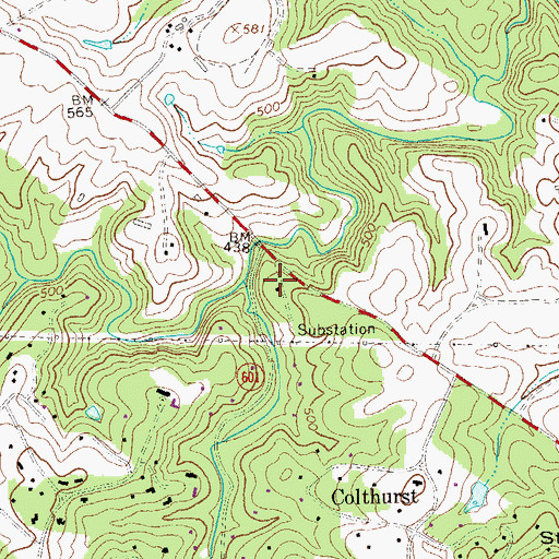 Topographic Map of Echo Hill, VA
