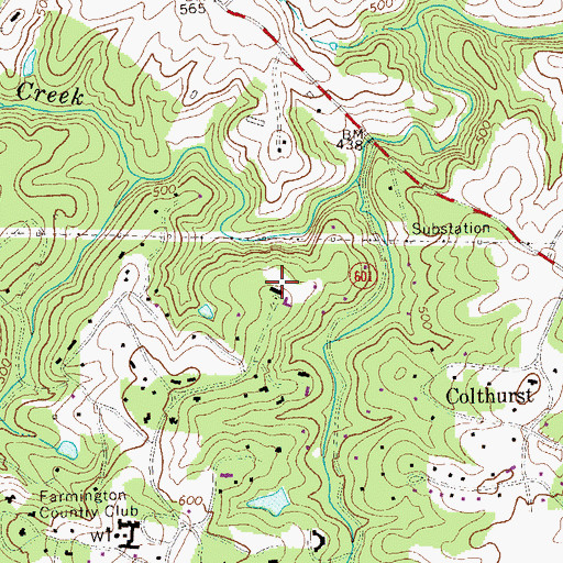 Topographic Map of Galliston Hall, VA