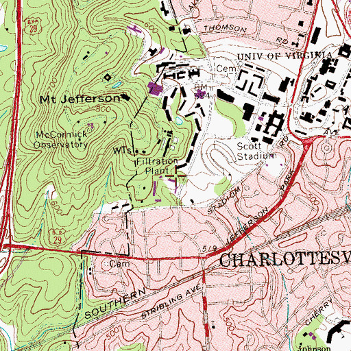 Topographic Map of Gooch Houses, VA