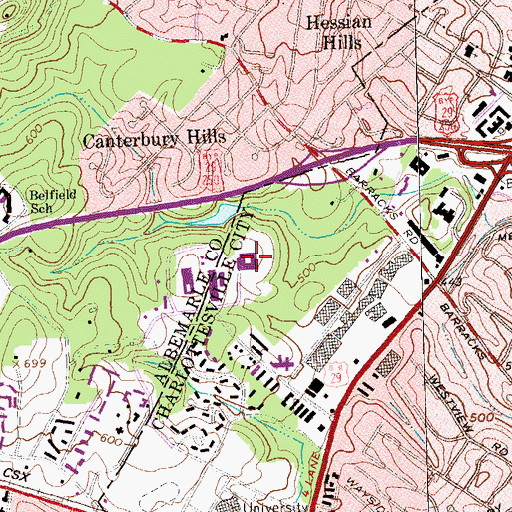 Topographic Map of Judge Advocate Generals School, VA