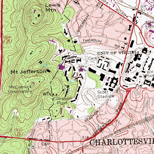 Topographic Map of Lile House, VA