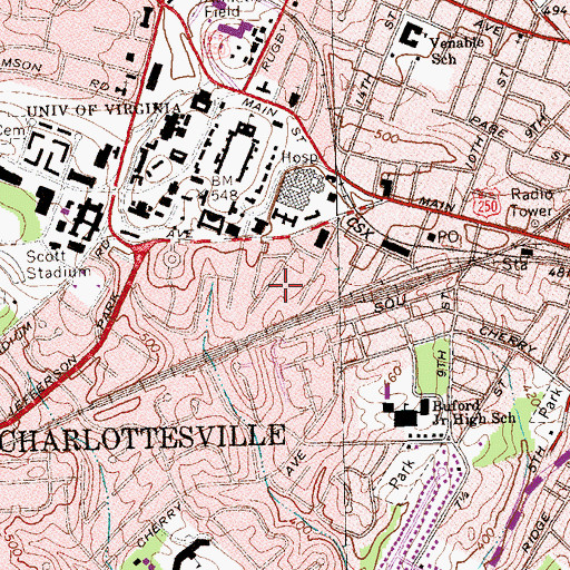 Topographic Map of McLeod Hall, VA