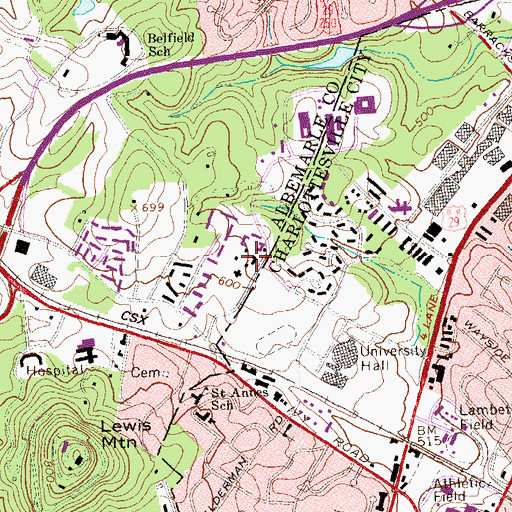 Topographic Map of Miller Center, VA