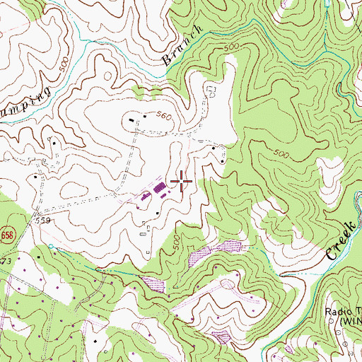 Topographic Map of The Barracks (historical), VA