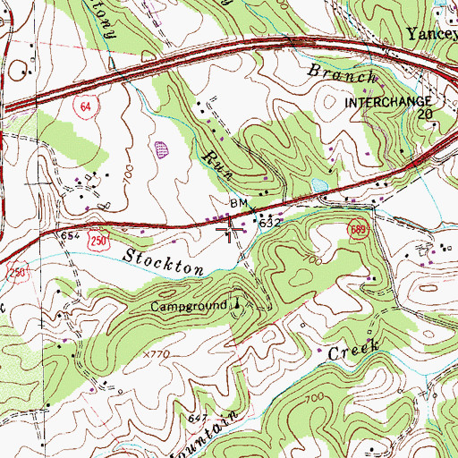 Topographic Map of The Longhouse, VA