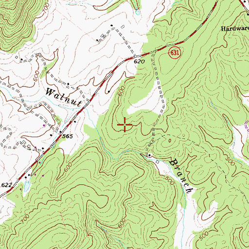 Topographic Map of Walnut Creek Park, VA