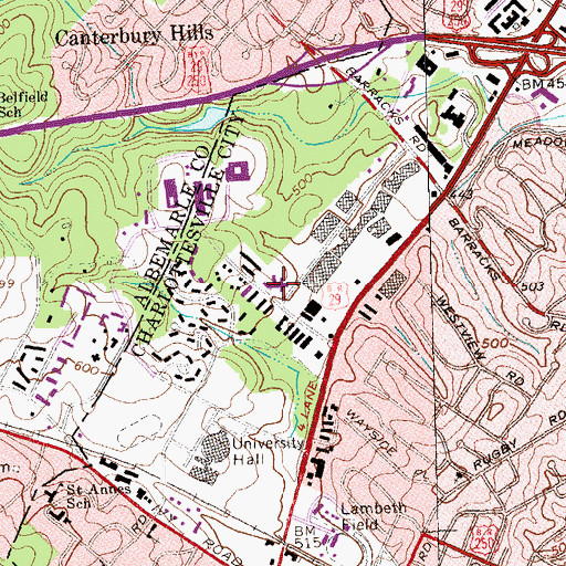 Topographic Map of David C Wilson Neuro-Psychiatric Hospital, VA