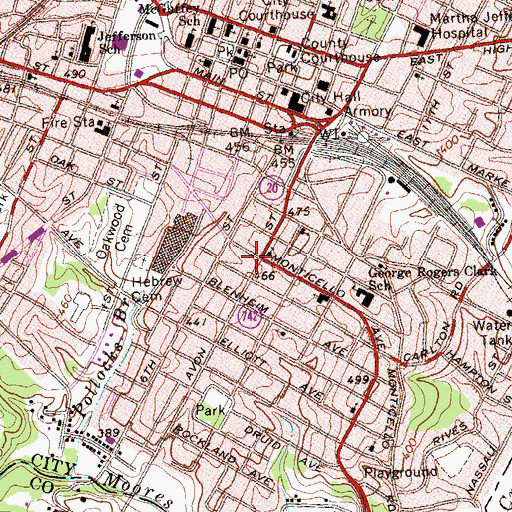 Topographic Map of Four Square Gospel Church, VA