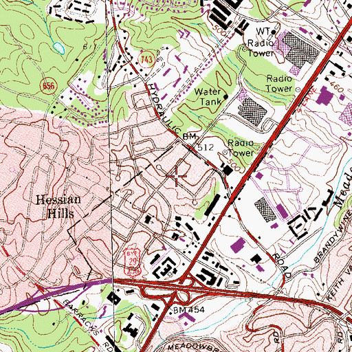 Topographic Map of Northerly, VA