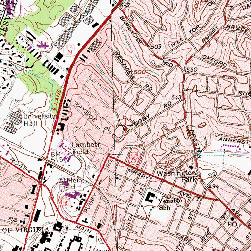 Topographic Map of Thomas Jefferson Memorial Unitarian Church, VA