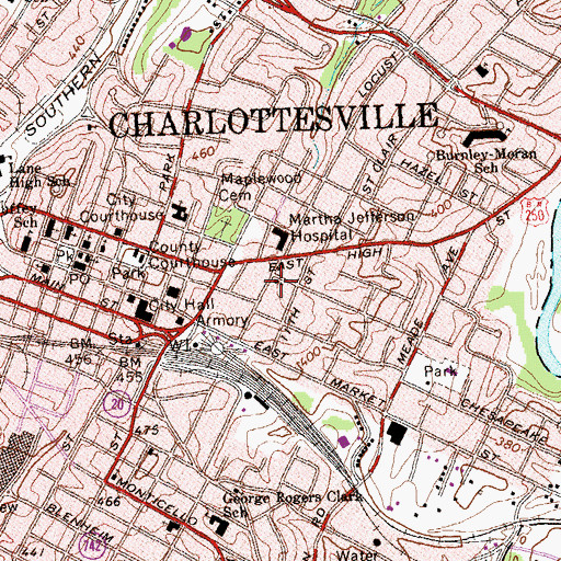 Topographic Map of Christian and Missionary Alliance Church, VA