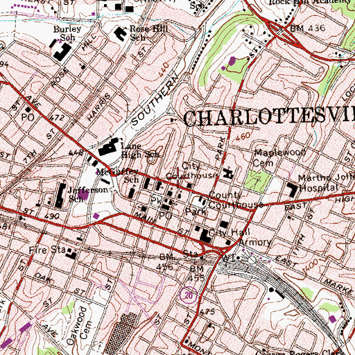 Topographic Map of Nelson Sanitarium (historical), VA