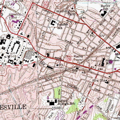 Topographic Map of Patton Mansion, VA