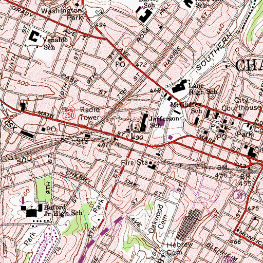 Topographic Map of Paxton Place, VA