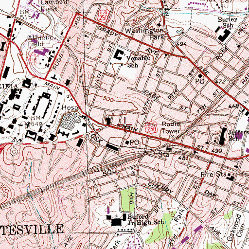 Topographic Map of Vowles House, VA