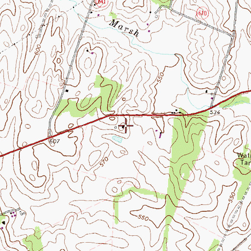 Topographic Map of Anchorage Estate, VA