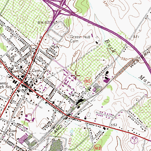 Topographic Map of Apple Glen, VA
