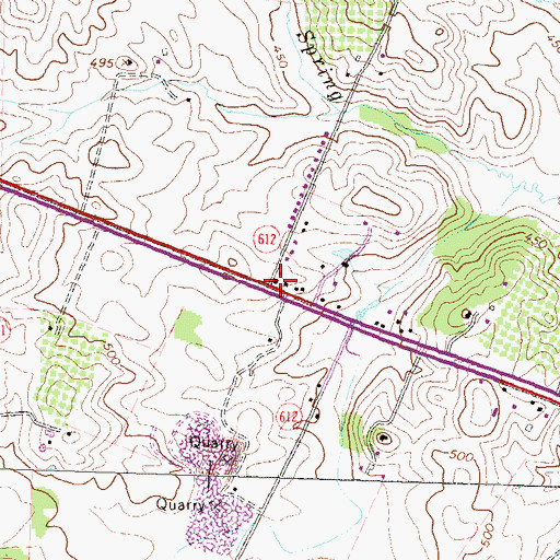 Topographic Map of Arcadia Farm, VA