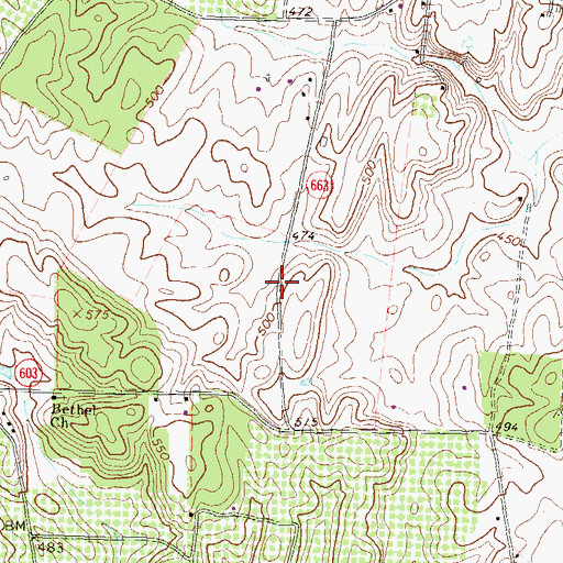 Topographic Map of Auburn Farms, VA