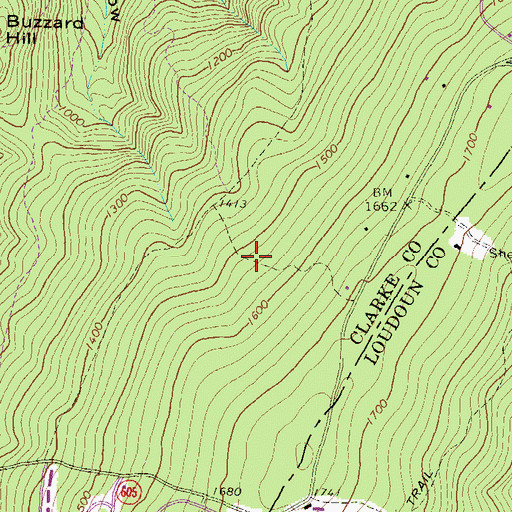 Topographic Map of Barker Land, VA