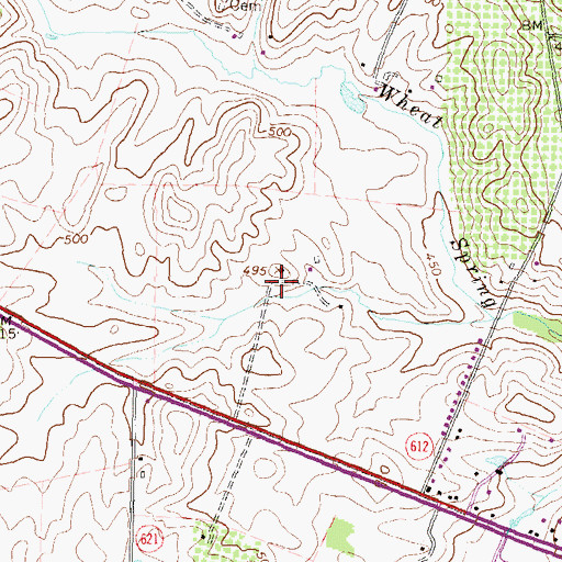 Topographic Map of Blue Ridge Estates, VA