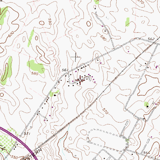 Topographic Map of Bradfield, VA