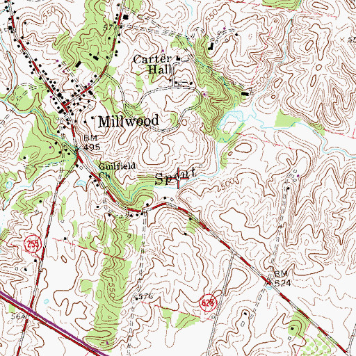 Topographic Map of Burwells Mill (historical), VA