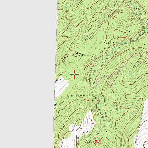 Topographic Map of Care Free Acres, VA