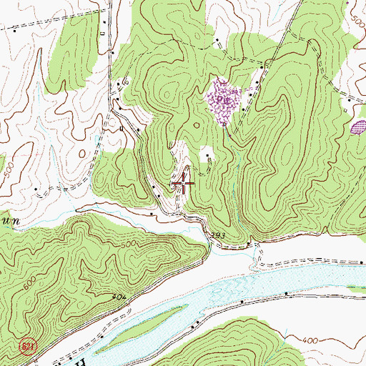 Topographic Map of Chilly Hollow Estates, VA