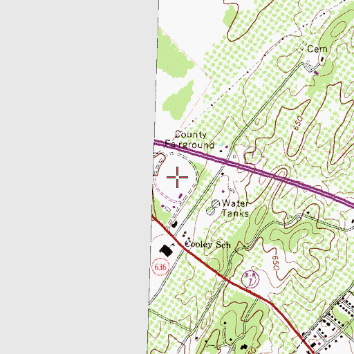Topographic Map of Clarke County Fairgrounds, VA