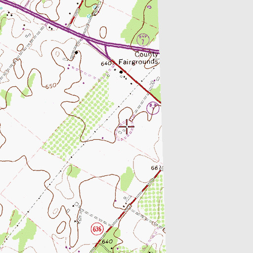Topographic Map of Clarke County Recreation Area, VA