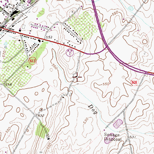 Topographic Map of Clermont Estate, VA